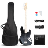 Glarry GJazz Electric Bass Guitar w/20W Amplifier - Black